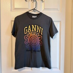 Ganni Charcoal Gray Top